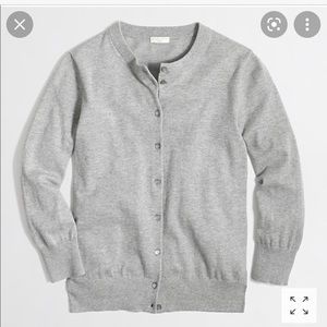 J Crew Clare cotton Cardigan, grey, M